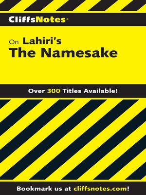 cover image of CliffsNotes on Lahiri's the Namesake